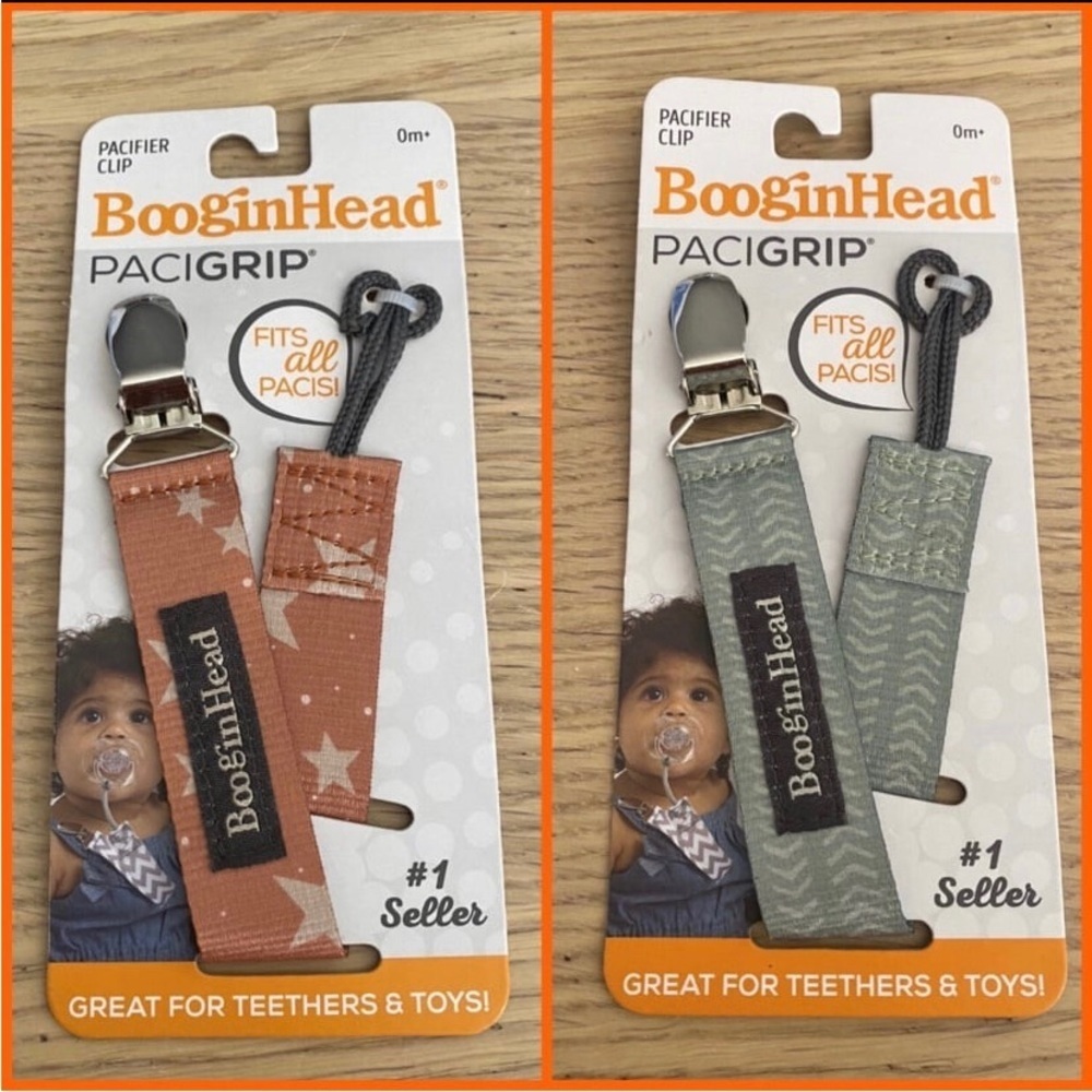 🆕 BooginHead PaciGrip Baby Pacifier toy Clip Bundle Om+🆕